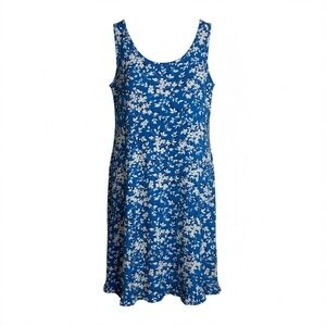NWT Draper James Blue White Floral Sleeveless Dress size L/XL